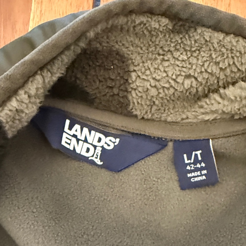 NWOT Camouflage Lands' End Fleece Vest - Picture 2 of 5